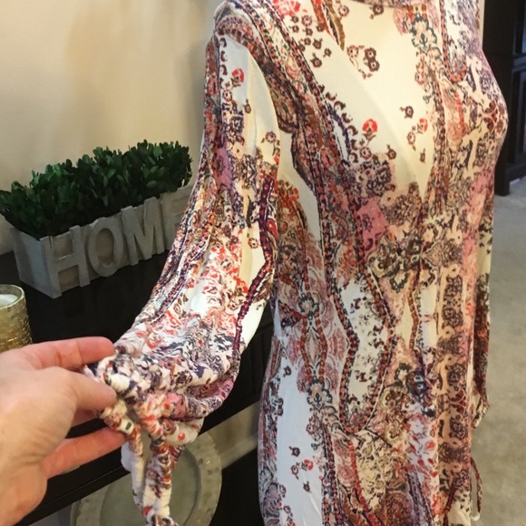 Free people ivory printed all dolled up mini dress - Picture 6 of 8